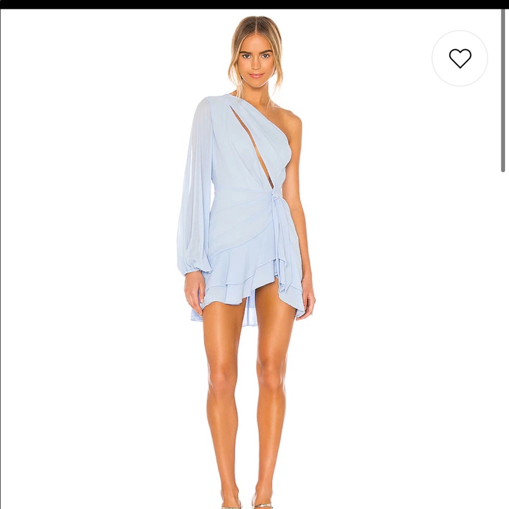 Michael Costello X Revolve Sunny Mini Dress in Blue